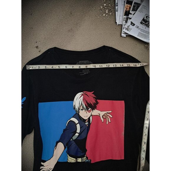 My Hero Academia Shoto Todoroki Fire & Ice Long-Sleeve T-Shirt Men's Small Youth - Picture 5 of 11